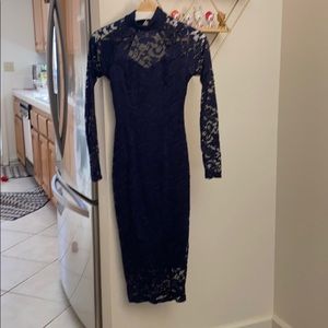 Marciano open back lace dress